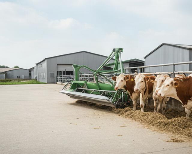 Melkvee naast een voerschuif op een helder erf in Noord-Brabant